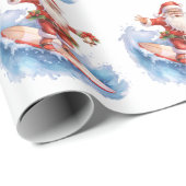Cadeau Papier de surf Père Noël Wrapping (Coin rond)