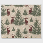 Cadeau Papier de veille de Noël de l'arbre du cerf (Plat)