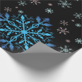 Cadeau Papier d'échauffement d'hiver du flocon bleu (Coin)