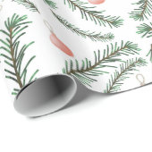 Cadeau Papier décoratif à écorce d'aiguilles de Noël (Coin rond)