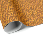 Cadeau Papier découpé Orange Faux Texture (Coin rond)