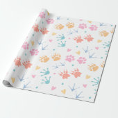 Cadeau Papier d'écrêtage animal pastel (Déroulé)