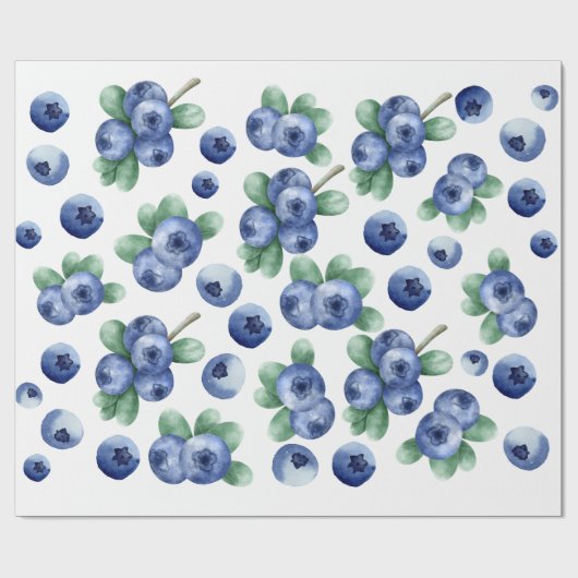 Cadeau papier d'écrêtage de bleuets (Plat)