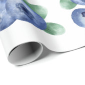 Cadeau papier d'écrêtage de bleuets (Coin rond)