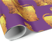 Cadeau Papier d'écrêtage de la couronne d'or (Coin rond)