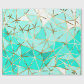 Cadeau Papier d'écrêtage diamant Bleu doré (Plat)