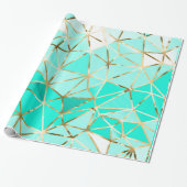 Cadeau Papier d'écrêtage diamant Bleu doré (Déroulé)