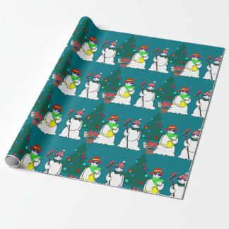 Cadeau papier d'emballage 15 de bonhommes de neige