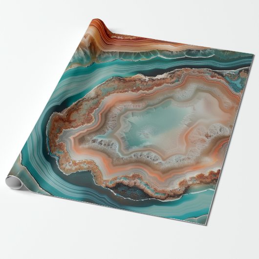 Cadeau Papier d'emballage 3 D Agate (Déroulé)