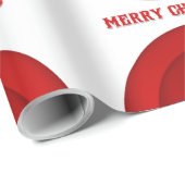 Cadeau Papier d'emballage à cacheter de Noël Rouge & Or (Coin rond)