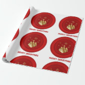 Cadeau Papier d'emballage à cacheter de Noël Rouge & Or (Déroulé)