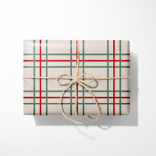 Cadeau Papier d'emballage à carreaux de Noël vintage - Be