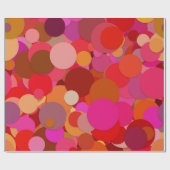 Cadeau papier d'emballage à confetti à points rouges (Plat)