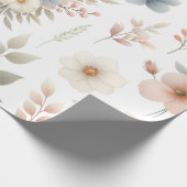 Cadeau papier d'emballage à fleurs (Coin)