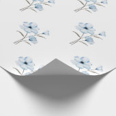Cadeau Papier d'emballage à fleurs bleues (Coin)