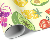 Cadeau Papier d'emballage à fruits mélangés (Coin rond)