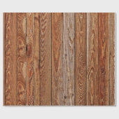 Cadeau papier d'emballage à grains de bois (Plat)