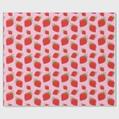Cadeau Papier d'emballage à la fraise (Plat)