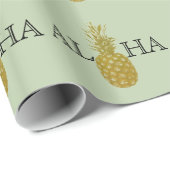 Cadeau Papier d'emballage à l'ananas (Coin rond)