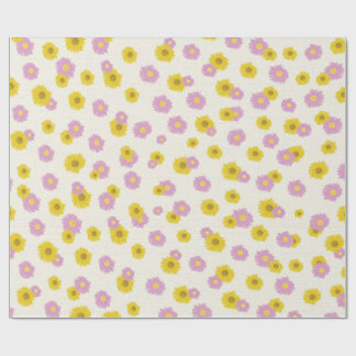 Cadeau Papier d'emballage à marguerite
