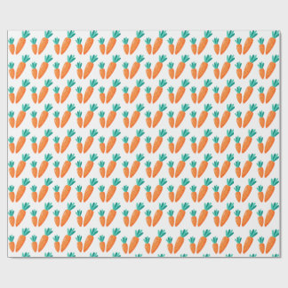 Cadeau Papier d'emballage à motif de carotte mignon