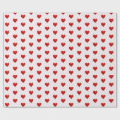 Cadeau Papier d'emballage à motif de cœurs pour la Saint- (Plat)