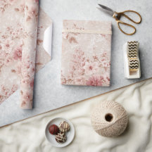 Papier d'emballage à motif de dentelle romantique