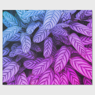 Cadeau Papier d'emballage à motif de feuilles botaniques