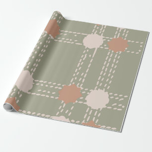 Cadeau Papier d'emballage à motif de lignes et de cercles