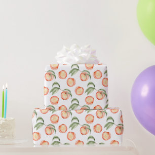Cadeau Papier d'emballage à motif de pêche d'été doux