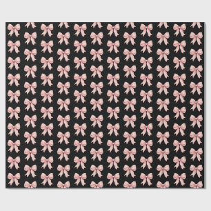 Cadeau Papier d'emballage à motif de ruban rose Coquette