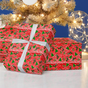 Cadeau Papier d'emballage à motif de symboles de Noël