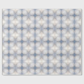 Cadeau Papier d'emballage à motif floral blanc déployé (Plat)