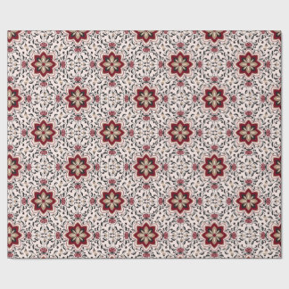 Cadeau Papier d'emballage à motif floral folklorique
