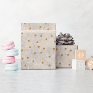 Cadeau Papier d'emballage à motif minimaliste d'étoiles d