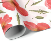 Cadeau Papier d'emballage à motifs floraux (Coin rond)