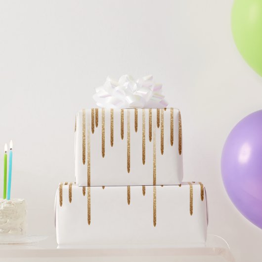 Cadeau papier d'emballage à parties scintillant (Cadeaux de fête)