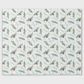 Cadeau papier d'emballage à pinecone d'hiver (Plat)