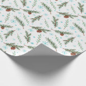 Cadeau papier d'emballage à pinecone d'hiver (Coin)