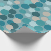 Cadeau Papier d'emballage à points de fête bleu (Coin)