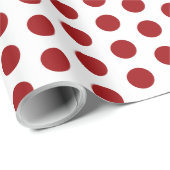 Cadeau Papier d'emballage à points rouges (Coin rond)