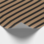 Cadeau Papier d'emballage à rayures or et noir (Coin)