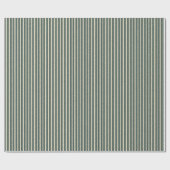 Cadeau Papier d'emballage à rayures vert foncé (Plat)