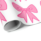 Cadeau Papier d'emballage à ruban rose (Coin rond)