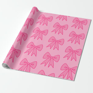 Cadeau Papier d'emballage à rubans roses