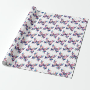 Cadeau Papier d'emballage à thème papillon