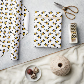Cadeau Papier d'emballage abeille | Motif fantaisiste d'a