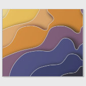 Cadeau papier d'emballage abstrait automne (Plat)