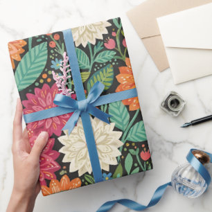 Cadeau Papier d'emballage abstrait aux couleurs vives et 