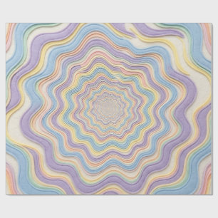 Cadeau Papier d'emballage abstrait lavande menthe pastel